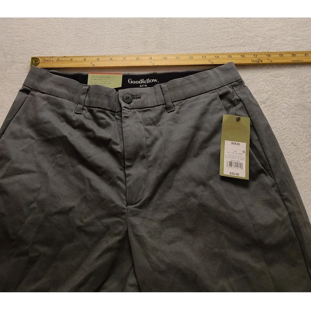 Goodfellow & Co Mens Gray Comfort Wear Slim Fit Chino Pants 30x30 NWT